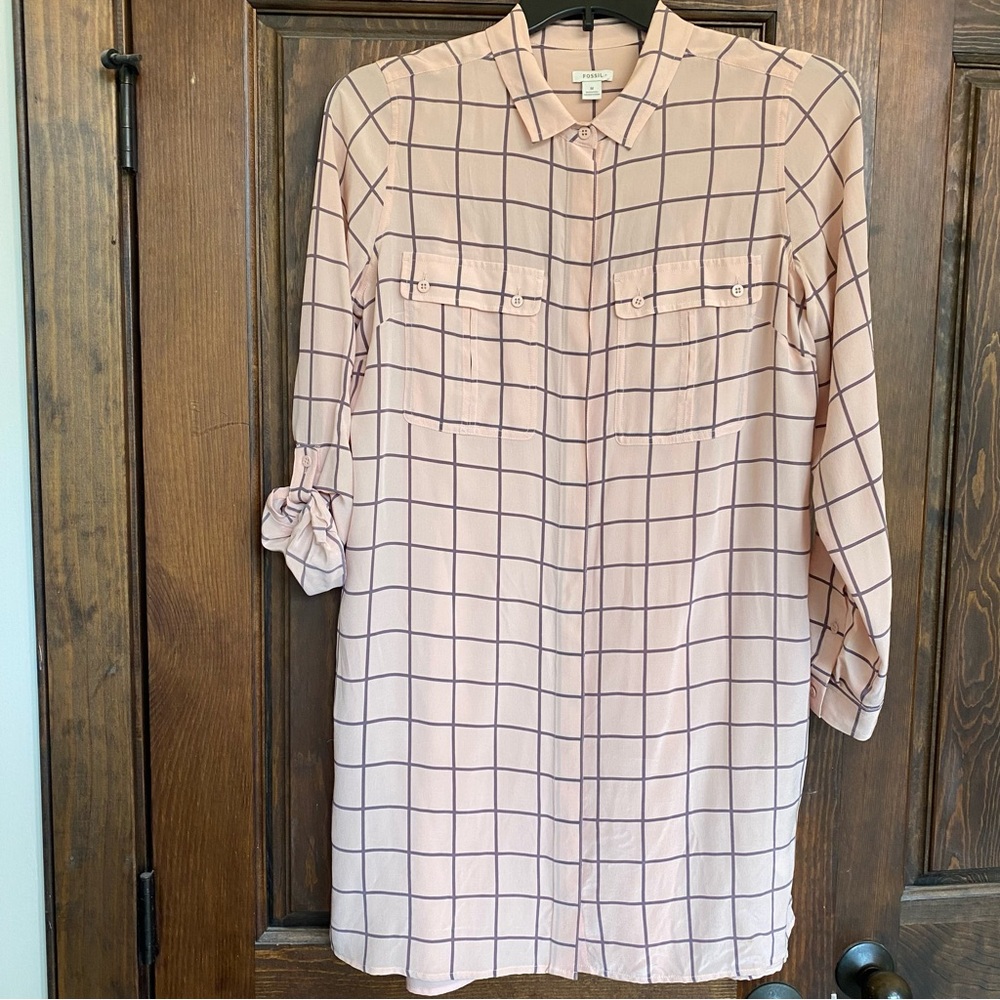 Fossil Silk Shirt Dress